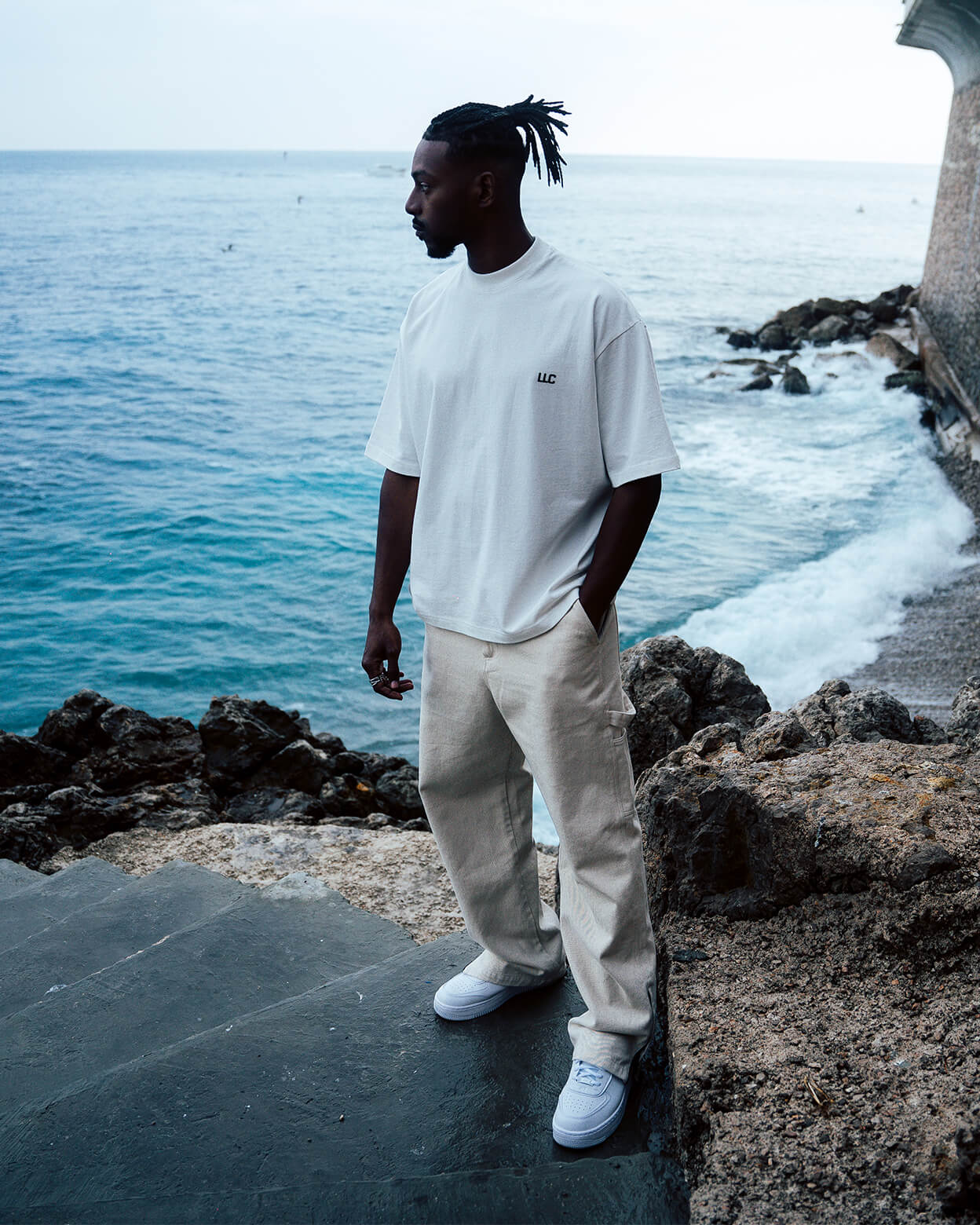PATCH SIGNATURE T-SHIRT - CREAM WHITE