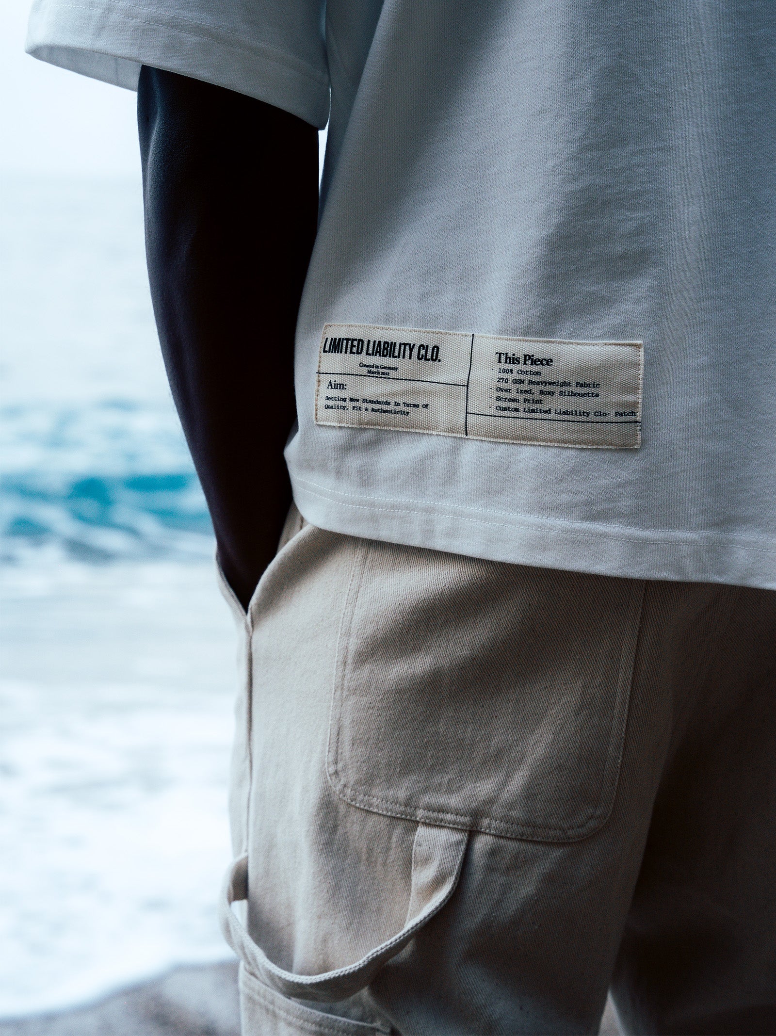 PATCH SIGNATURE T-SHIRT - CREAM WHITE